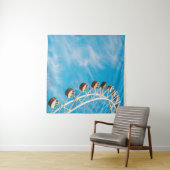 Tenture Grande roue blanche sous ciel clair le matin (En situation (horizontale))