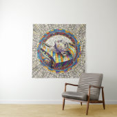 Tenture Grande sphinx égyptienne - Art mosaïque (En situation (horizontale))