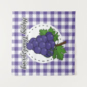 Tenture Grape on Violet Plaid (Devant (Horizontal))