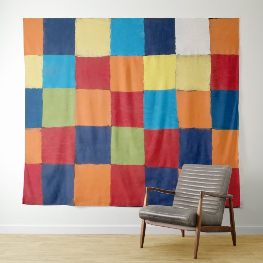 Tenture Graphique couleur "Qu 1" | Paul Klee | (En situation (horizontale))