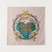 Tenture Graphique de la Terre mère rétro des années 70 (Devant)