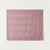 Tenture Graphique de placement de mariage minimaliste Rose (Devant (Horizontal))