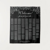 Tenture Graphique de placement élégant noir et argenté gra (Devant)
