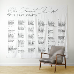 Tenture Graphique de sièges alphabétiques Mariage des pers