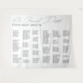 Tenture Graphique de sièges alphabétiques Mariage des pers (Devant (Horizontal))