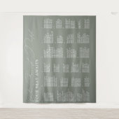 Tenture Graphique de sièges alphabétiques Mariage des pers (Devant)