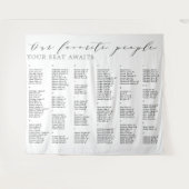 Tenture Graphique de sièges alphabétiques Mariage des pers (Devant (Horizontal))