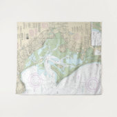 Tenture Graphique des ports de Plymouth, Kingston et Duxbu (Devant (Horizontal))