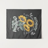 Tenture Graphique des tournesols et papillons (Devant (Horizontal))