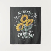 Tenture Graphique des tournesols et papillons (Devant)