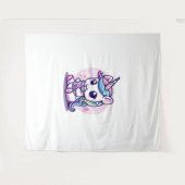 Tenture Graphique Licorne Mignonne mangeant de la Soupe de (Devant (Horizontal))