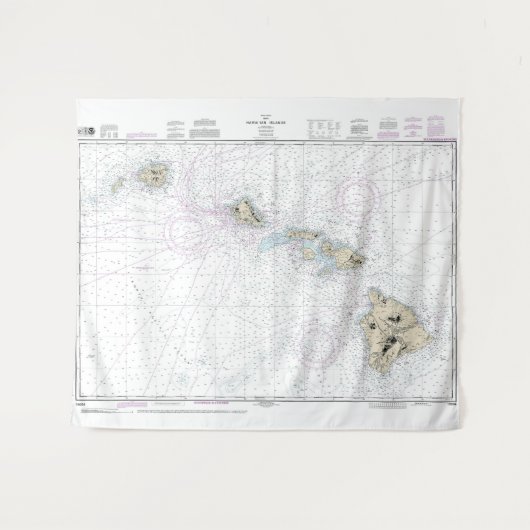 Tenture Graphique marin des îles Hawaiiennes 19004 (Devant (Horizontal))