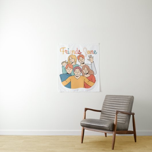 Tenture Graphisme de l'équipe d'amitié (En situation)