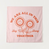 Tenture Graphisme Fleur Joyeux Retro (Devant)