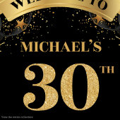 Tenture Gras 30e anniversaire homme Whiskey anniversaire f