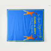 Tenture Gras Bleu Moderne Tech Graduation (Devant (Horizontal))