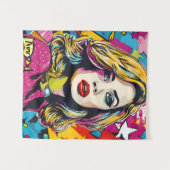 Tenture Gras Retro Pop Art Portrait (Devant (Horizontal))