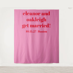 Tenture Gras rose rouge moderne Mariage arrière-plan perso