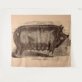 Tenture Gravure de cochon du 19e siècle Truie Berkshire n° (Devant (Horizontal))