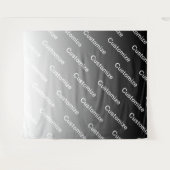 Tenture Gray (changeable color) Ombre & Text Pattern (Devant (Horizontal))