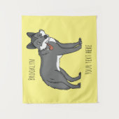 Tenture Gray wolf with pipe cartoon (Devant)