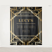 Tenture Great Gatsby Party Mariage Photo Booth Back Drop (Devant)