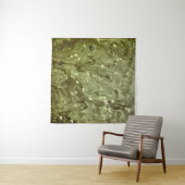 Tenture Green abstract painting (En situation (horizontale))