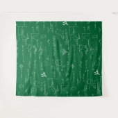 Tenture Green and White Mathematic Formulas Equations (Devant (Horizontal))