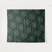 Tenture Green Business Logo Pattern Trade Show Backdrop (Devant (Horizontal))