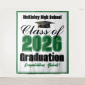 Tenture Green Class of 2026 Graduation Party Photo Booth (Devant)