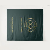 Tenture Green Custom Business Logo Trade Show Backdrop (Devant (Horizontal))