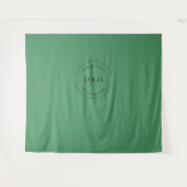 Tenture green Custom Logo backdrop Company branding (Devant (Horizontal))