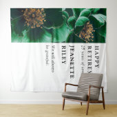 Tenture Green Elegant Floral Retirement Party Contexte (En situation (horizontale))