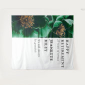 Tenture Green Elegant Floral Retirement Party Contexte (Devant (Horizontal))