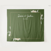 Tenture Green Fall Automne Mariage Photo Booth Backdrop (Devant (Horizontal))