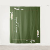 Tenture Green Fall Automne Mariage Photo Booth Backdrop (Devant)