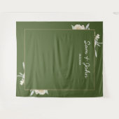 Tenture Green Fall Automne Mariage Photo Booth Backdrop (Devant (Horizontal))