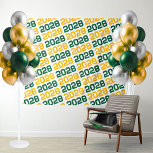 Tenture Green & Gold N'IMPORTE QUELLE Année de classe Cont