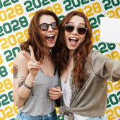 Tenture Green & Gold N'IMPORTE QUELLE Année de classe Cont