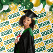 Tenture Green & Gold N'IMPORTE QUELLE Année de classe Cont