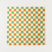 Tenture Green Orange Brown À damiers En vichy Motif (Devant (Horizontal))