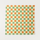 Tenture Green Orange Brown À damiers En vichy Motif (Devant)