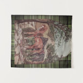 Tenture green plaid jamie and poppy scripture (Devant (Horizontal))