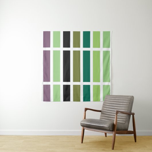 Tenture Green purple Black Hues (En situation)