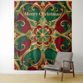 Tenture Green Red Christmas Holiday (En situation)
