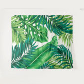 Tenture Green Tropical Palm Banana Monstera Feuille (Devant (Horizontal))