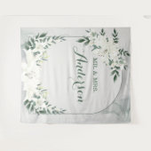 Tenture Greenery Floral Wedding Botanic Backdrop Tapestry (Devant (Horizontal))