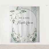 Tenture Greenery Floral Wedding Botanic Backdrop Tapestry (Devant)