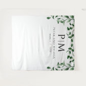Tenture Greenery Wedding Backdrop (Devant (Horizontal))