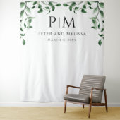 Tenture Greenery Wedding Backdrop (En situation)